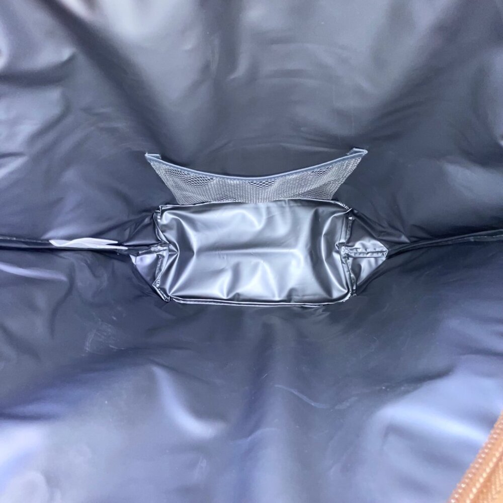 Fit + Fresh Women’s Navy Blue Floral Insulated Lunch Tote With Dual Tan Handles - Picture 9 of 11